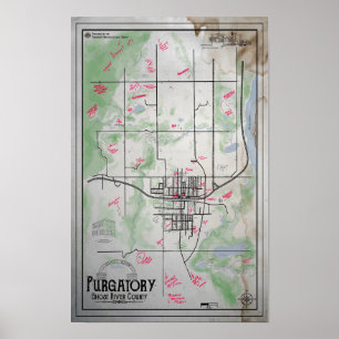 Purgatoy kaart poster