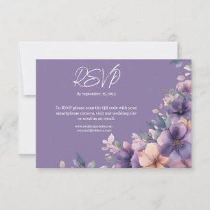 Purge des fleurs roses sur la carte de réponse Mar