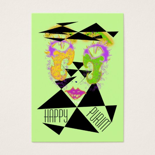 Purim Abstrait Costume Cartes cadeaux ChubbyBusine (Devant)