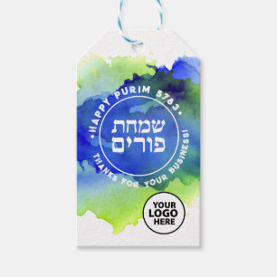 Purim Corporate Your Logo Waterverf Gift Label Cadeaulabel