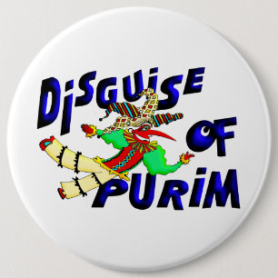 Purim Disguise Ronde Button 6,0 Cm
