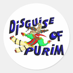 Purim Disguise Ronde Sticker