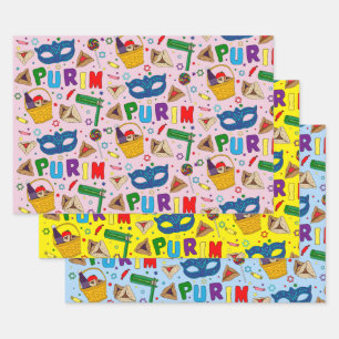 Purim - Enveloppement de papier feuille plate Ense