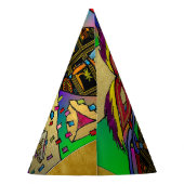 Purim Esther Celebration Dark Art Print Feesthoedjes (Achterkant)