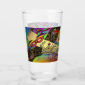 Purim Esther Celebration Dark Art Print Glas (Voorkant)