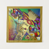 Purim Esther Celebration Light Print Tapestry Wandkleed (Voorkant (horizontaal))