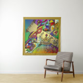 Purim Esther Celebration Light Print Tapestry Wandkleed (In situ)