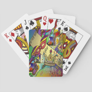 Purim Esther-viering Licht Kunstprint Pokerkaarten