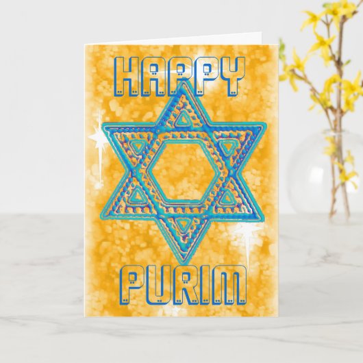 Purim-feestkaart Kaart (Gele Bloem)