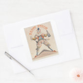 Purim. Fijne Clown. Lechaim Vierkante Sticker (Envelop)