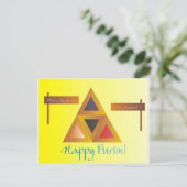 Purim Hamantaschen Briefkaart (Staand voorkant)