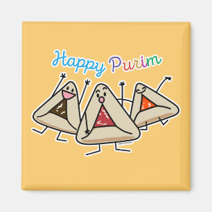 Purim hamantaschen gebak Sameach Oznei Haman Magneet