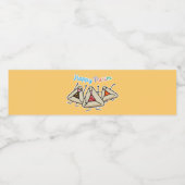 Purim hamantaschen gebak Sameach Oznei Haman Waterfles Etiket (Enkel label)