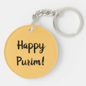 Purim hamantaschen gebakje Sameach Oznei Haman Sleutelhanger (Achterkant)