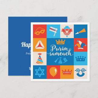 Purim - Invitación de fiesta o tarjeta de saludo Kaart