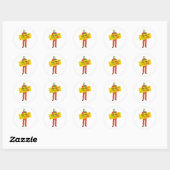 Purim Joker Ronde Sticker (Vel)