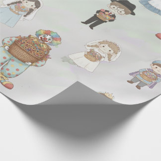 Purim Kostuum Kinderen Karakter Collectie Cadeaupapier