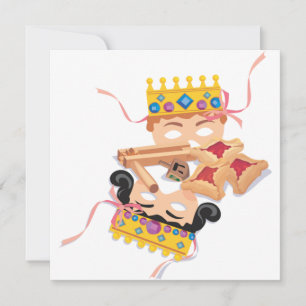 Purim Mask en Cookies Uitnodiging