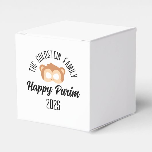 Purim monkey masker gemaskerd kostuum bedankdoosjes (Voorkant Zijde)