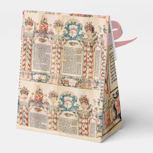 Purim party favors , mishloach manot Esther Scrol Bedankdoosjes (Achterkant)