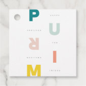 Purim Pastels Bedankjes Labels (Voorkant)