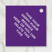 Purim Personated Script Real Gold Foil Label (Achterkant)