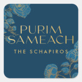 Purim Sameach etiketten voor mishloach manot (Voorkant)