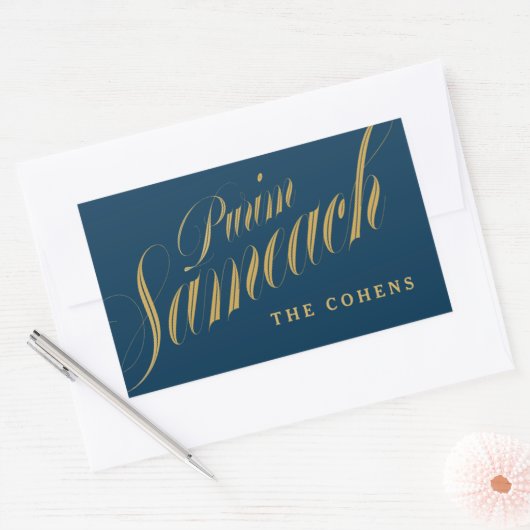 Purim Sameach label voor mishloach manot (Envelop)