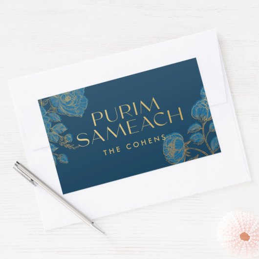 Purim Sameach sticker labels voor mishloach manot (Envelop)