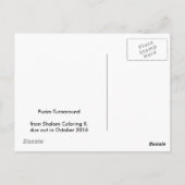 Purim Turnthrough Briefkaart (Achterkant)