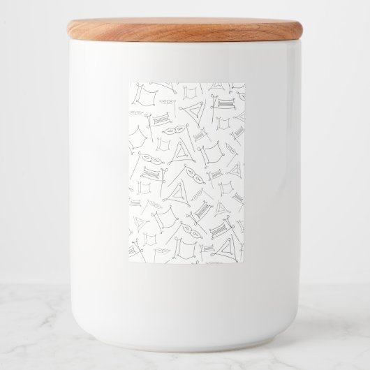 Purim Voedselcontainer Etiket (Voorkant)