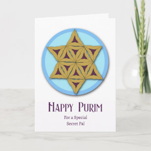 Purim voor Secret Pal Hamantaschen Magen David Kaart