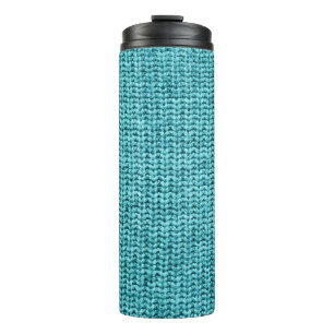 Puristische blauwe textuur thermosbeker