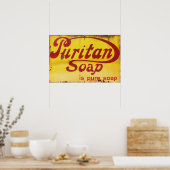 Puritan Soap,  Enamel Sign. Poster (Keuken)