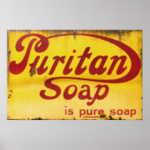 Puritan Soap,  Enamel Sign. Poster (Voorkant)