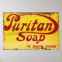 Puritan Soap, Enamel Sign. Poster