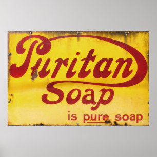 Puritan Soap,  Enamel Sign. Poster