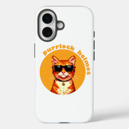 Purlock Holmes Cat iPhonecase iPhone 16 Hoesje