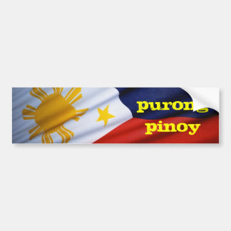 purong pinoy bumper sticker