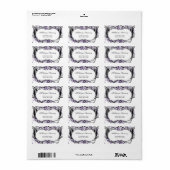 purp, noir et blanc Chic Business étiquettes de ad (Feuille entière)