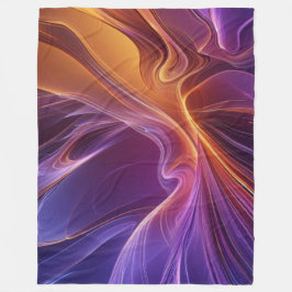 Purperoranje straler fleece deken