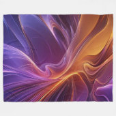 Purperoranje straler fleece deken (Voorkant (Horizontaal))