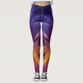 Purperoranje straler leggings (Voorkant)