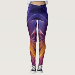 Purperoranje straler leggings
