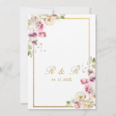 Purpl flower Elegant Wedding Invitation en espagno (Dos)