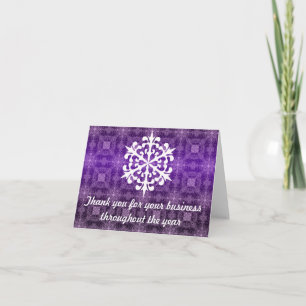 Purpl & White Business Holiday Merci Carte Note