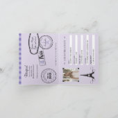 Purple 16E anniversaire Paris Passport Invitation (Intérieur)