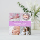 Purple 4 Photos - Faire-part de naissance (Debout devant)