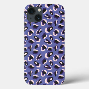 Purple Abstract Animal Print iPhone 13 Hoesje