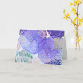 Purple Abstract Design Kaart (Gele Bloem)